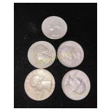 5x Silver Quarters