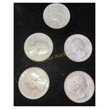 5x Silver Quarters