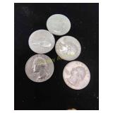 5x Silver Quarters