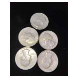 5x Silver Quarters
