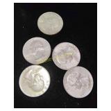 5x Silver Quarters