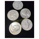 5x Silver Quarters