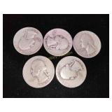 5 Silver Quarters