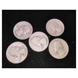 5 Silver Quarters