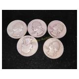 5 Silver Quarters
