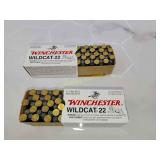 2 Boxes Winchester 22 wildcat ammo