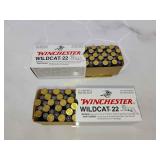 2 Boxes Winchester 22 wildcat ammo