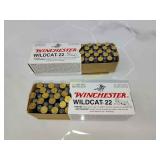 2 Boxes Winchester 22 wildcat ammo