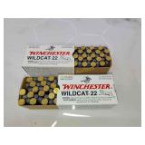 2 Boxes Winchester 22 wildcat ammo