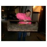 ANTIQUE WOODEN TOOLBOX