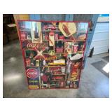 Large Coca-Cola framed puzzle no shipping