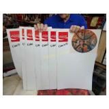 Vintage cardstock Coca-Cola menu basketball 6x
