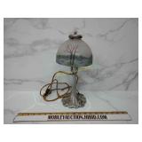 Antique art deco painted shade lamp not testing