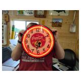 Rare 1930s Working drink Coca-Cola Neon clock