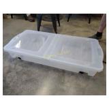 Storage container made for underneath the bed