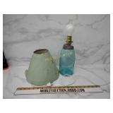 Antique Ball jar lamp marked roman numerals IV