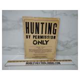 Vintage hunting by permission only DNR cardstock