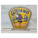 Weiand power and speed equipment sign in embossed