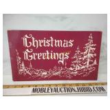 Vintage store front window cardstock holiday