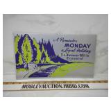 Vintage store front window cardstock holiday