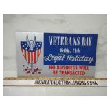 Vintage store front window cardstock holiday