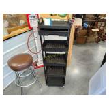 Roll around shelf with drawer