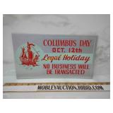Vintage store front window cardstock holiday