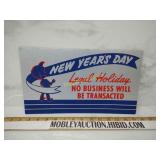 Vintage store front window cardstock holiday