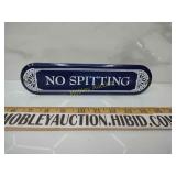 Porcelain no spitting sign