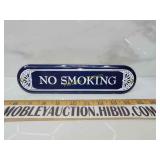 Porcelain no smoking sign