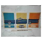1966 batmobile 3-piece artwork set
