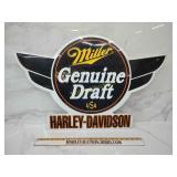 Rare Miller genuine draft Harley-Davidson metal