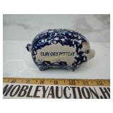 Clay City Indiana pottery piggy bank