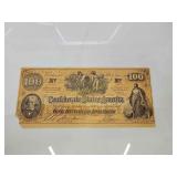 Confederate States of America $100 bill