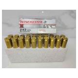 Winchester 243 80 grain jacketed softpoint ammo