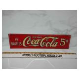 Coca-Cola tin tacker sign