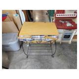 Basket with metal frame