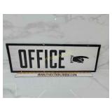 Metal office sign