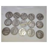 15x Mercury Silver Dimes