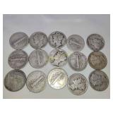 15x Mercury Silver Dimes