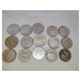 15x Roosevelt silver dimes