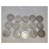 15x Roosevelt silver dimes