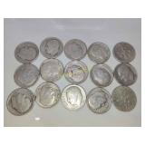 15x Roosevelt silver dimes