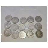 15x Roosevelt silver dimes