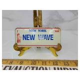 Vintage post cereal metal license plate