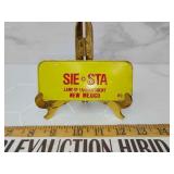 Vintage post cereal metal license plate