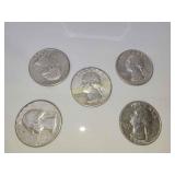 5 Silver Quarters