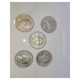 5 Silver Quarters