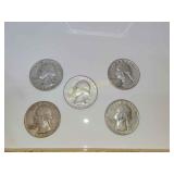 5 Silver Quarters