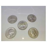 5 Silver Quarters